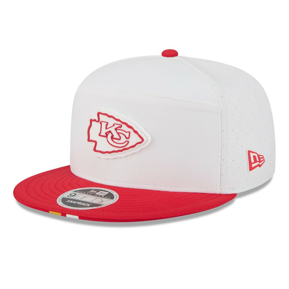 Kansas City Chiefs New Era 2025 NFL Training Camp Split Panel 9FIFTY Snapback Hat