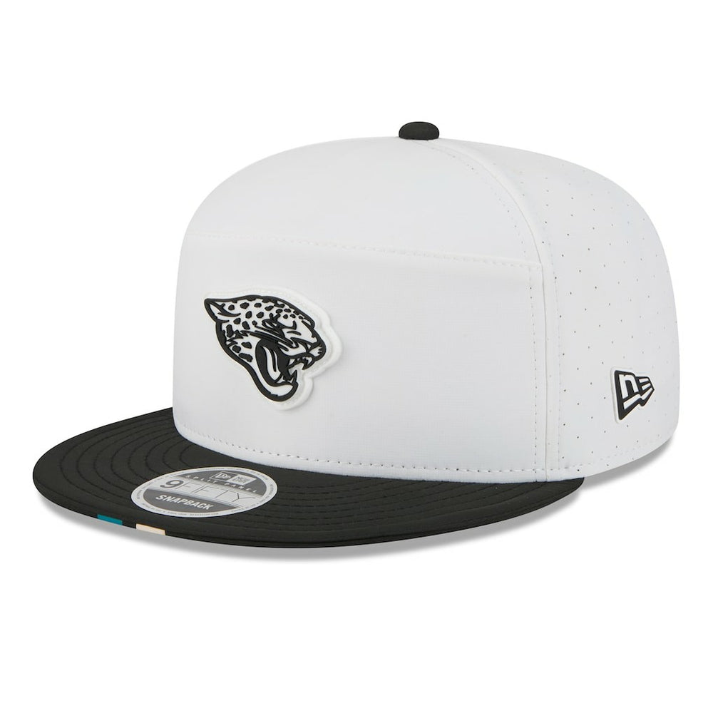 Jacksonville Jaguars New Era 2025 NFL Training Camp Split Panel 9FIFTY Snapback Hat