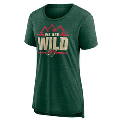Minnesota Wild Women's Shout Out Tri-Blend T-Shirt Outlet