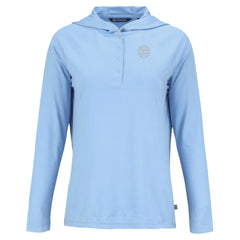 Chicago Cubs Cutter & Buck Women's Coastline Epic Comfort Eco Recycled Long Sleeve Hoodie T-Shirt | MLB New