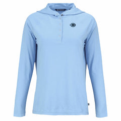 Cincinnati Reds Cutter & Buck Women's Coastline Epic Comfort Eco Recycled Long Sleeve Hoodie T-Shirt | MLB New