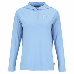 Milwaukee Brewers Cutter & Buck Women's Coastline Epic Comfort Eco Recycled Long Sleeve Hoodie T-Shirt | MLB New