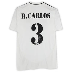 Roberto Carlos Real Madrid Autographed 2024-25 White Home Jersey BAS - Fanatics