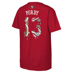 San Francisco 49ers Brock Purdy Outerstuff Youth Mainliner Drip Player Name & Number T-Shirt