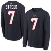 Houston Texans Nike C.J. Stroud Youth Player Name & Number Long Sleeve T-Shirt
