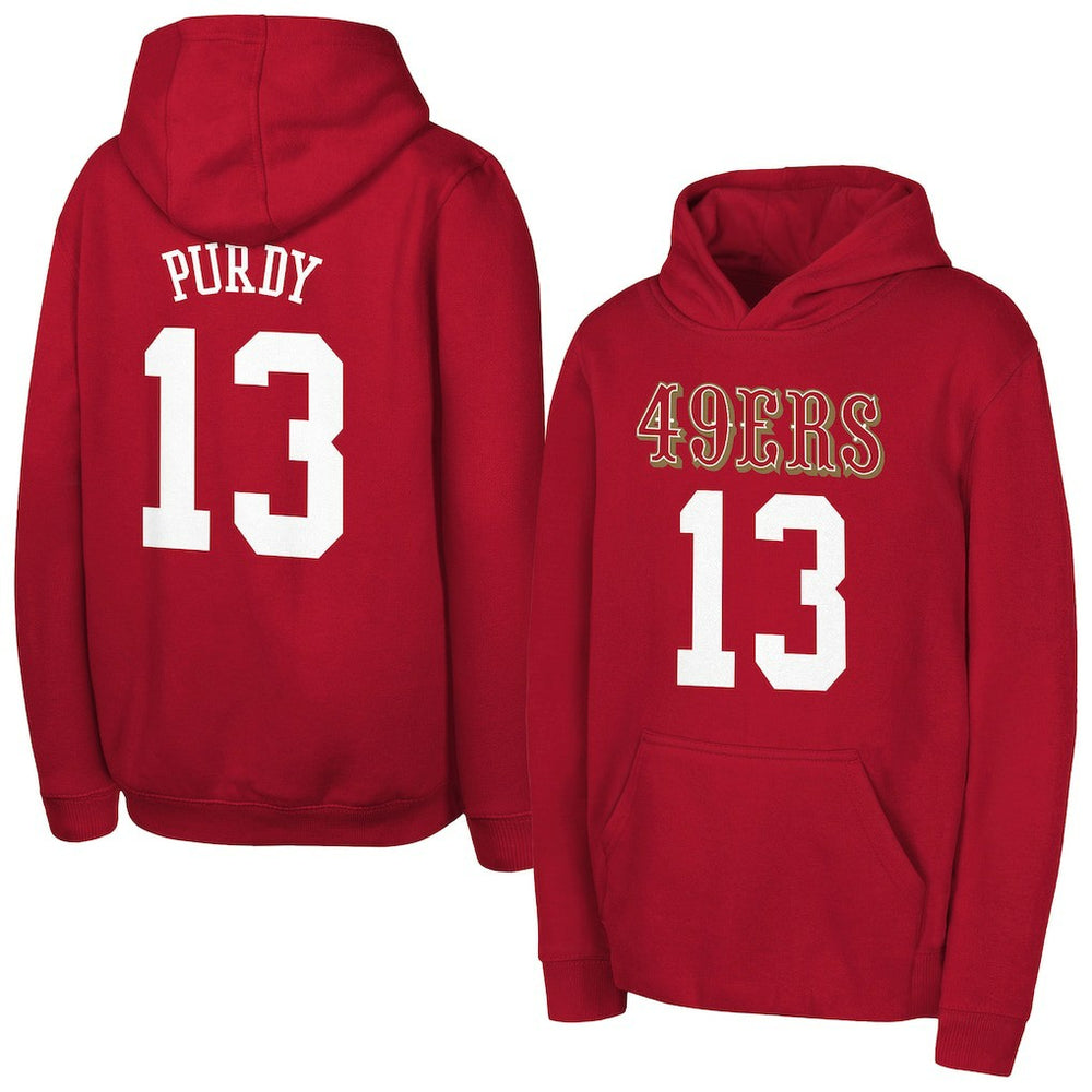 San Francisco 49ers Brock Purdy Outerstuff Mainliner Player Name & Number Hoodie