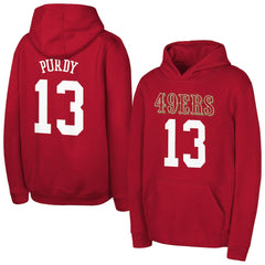 San Francisco 49ers Brock Purdy Outerstuff Mainliner Player Name & Number Hoodie