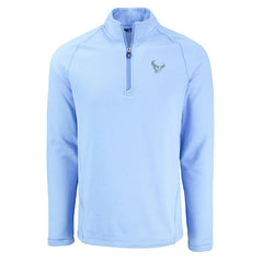 Houston Texans Cutter & Buck Peshastin Eco Fleece Recycled Raglan Quarter-Zip Top