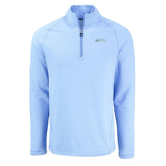 Seattle Seahawks Cutter & Buck Peshastin Eco Fleece Recycled Raglan Quarter-Zip Top