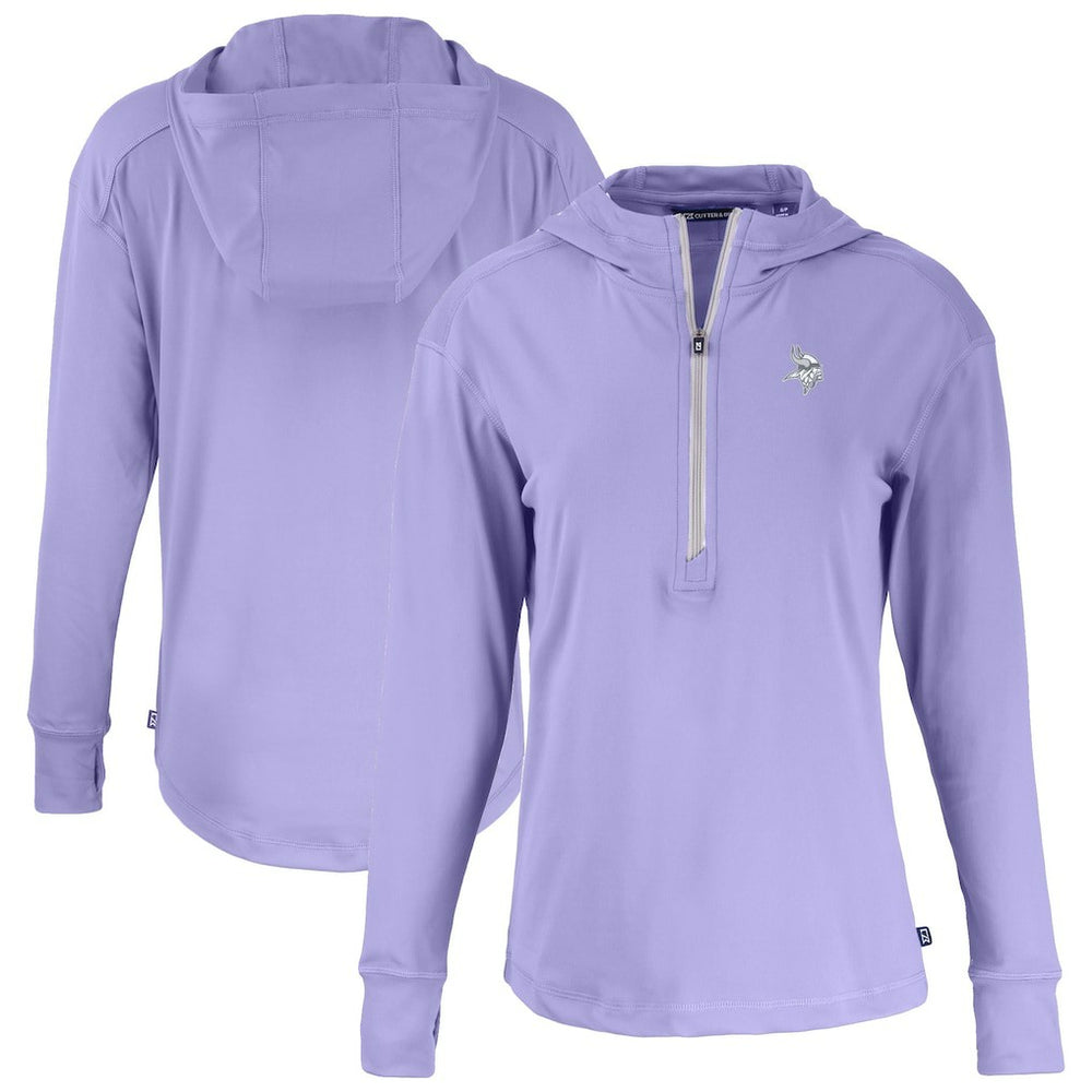 Minnesota Vikings Cutter & Buck Women's Daybreak Eco Recycled Half-Zip Hoodie