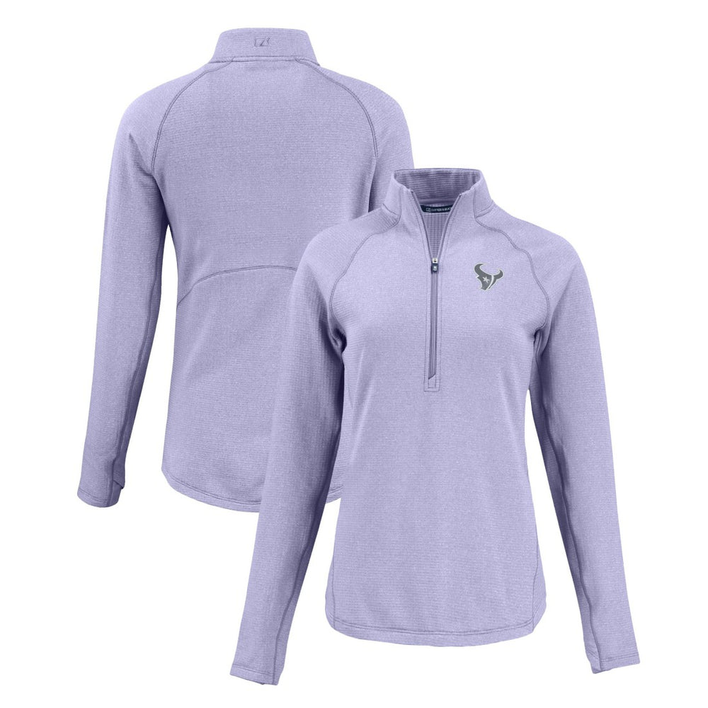 Houston Texans Cutter & Buck Women's Peshastin Eco Fleece Recycled Half-Zip Top