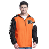Philadelphia Flyers G-III Sports by Carl Banks Lateral Half-Zip Hoodie Jacket For Sale