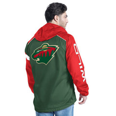 Minnesota Wild G-III Sports by Carl Banks Lateral Half-Zip Hoodie Jacket Discount