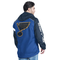 St. Louis Blues G-III Sports by Carl Banks Lateral Half-Zip Hoodie Jacket Sale