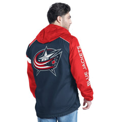 Columbus Blue Jackets G-III Sports by Carl Banks Lateral Half-Zip Hoodie Jacket Discount