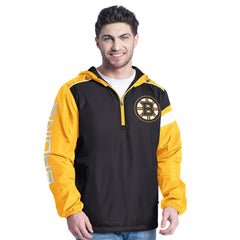 Boston Bruins G-III Sports by Carl Banks Lateral Half-Zip Hoodie Jacket Online