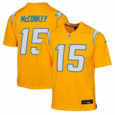 Los Angeles Chargers Nike Ladd McConkey Youth Alternate Charger Power Game Player Jersey