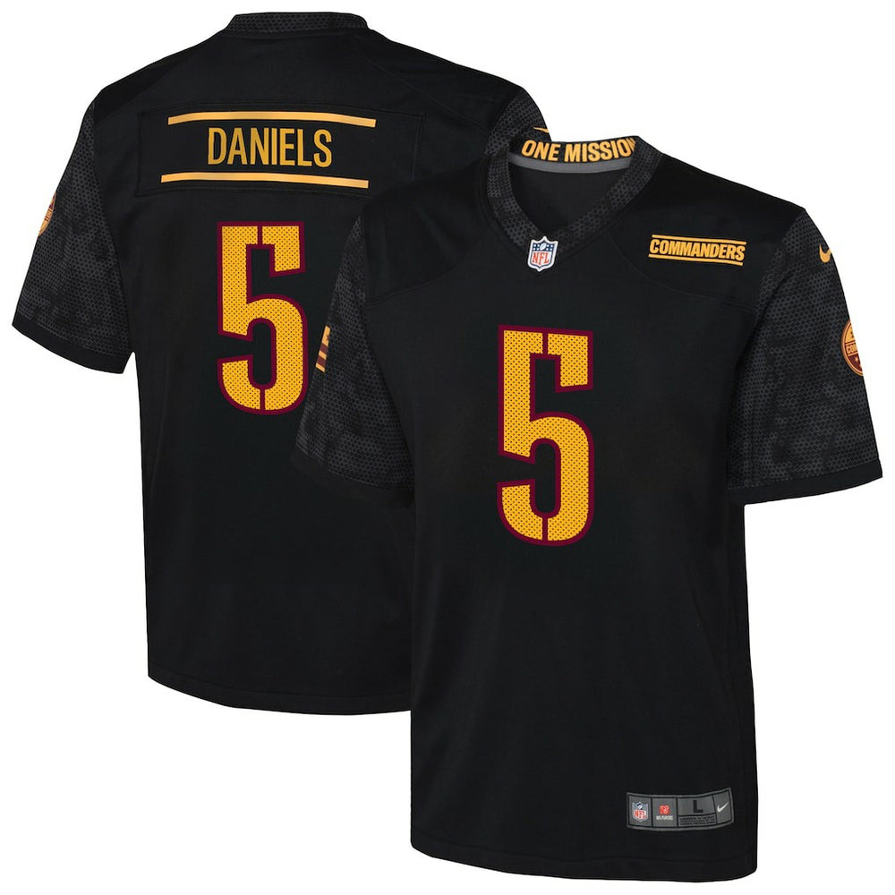 Jayden Daniels Washington Commanders Youth Alternate Game Jersey - Black