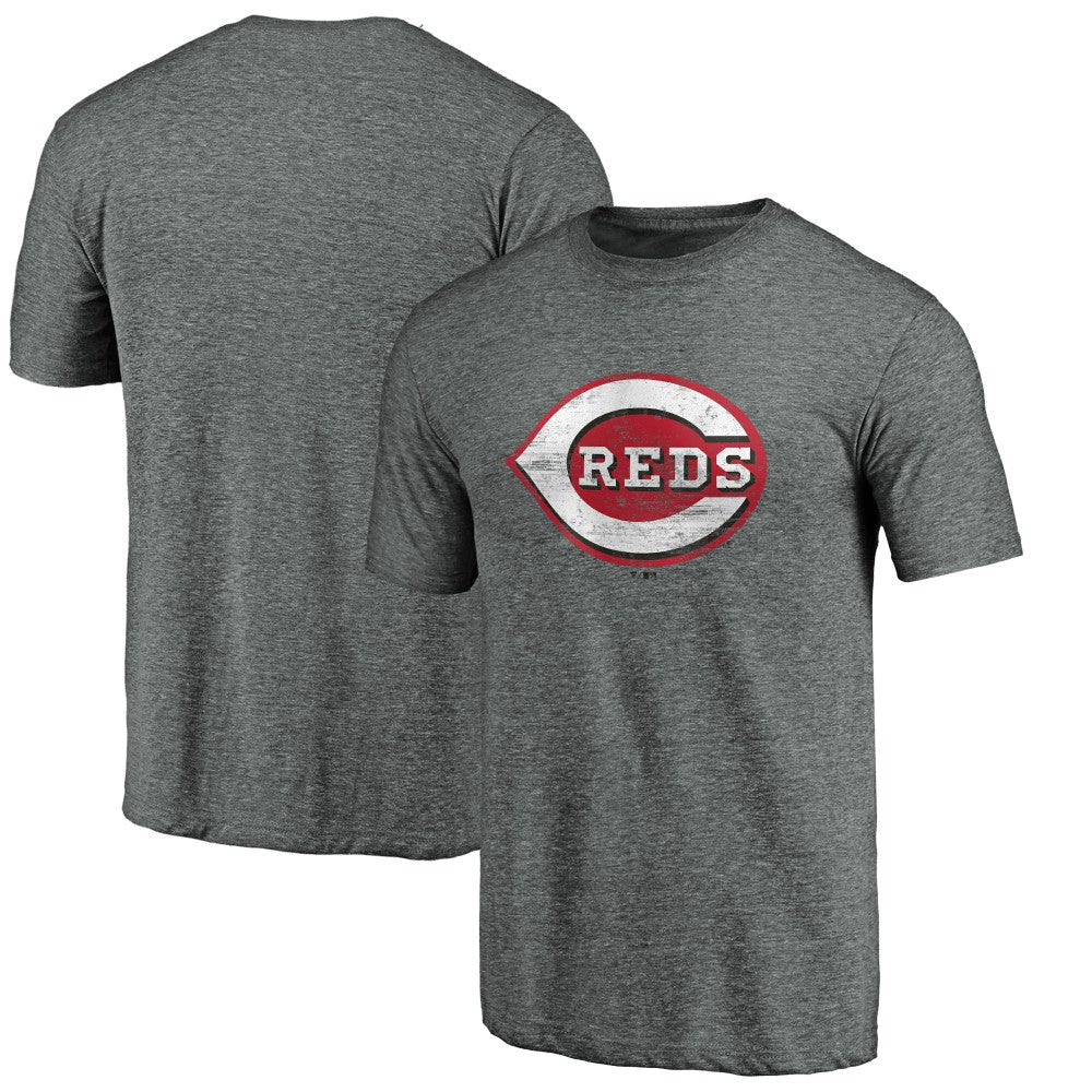 Cincinnati Reds Weathered Official Logo Tri-Blend T-Shirt | MLB US
