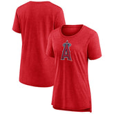 Los Angeles Angels Women's Weathered Official Logo Tri-Blend T-Shirt | MLB Discount