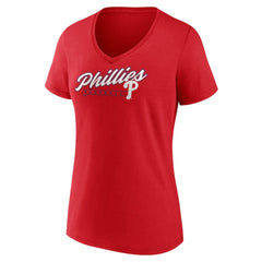 Philadelphia Phillies Women's One And Only V-Neck T-Shirt | MLB Sale