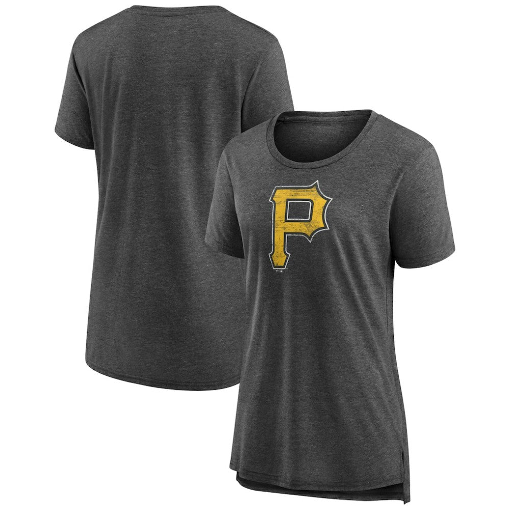 Pittsburgh Pirates Women's Weathered Official Logo Tri-Blend T-Shirt | MLB Online
