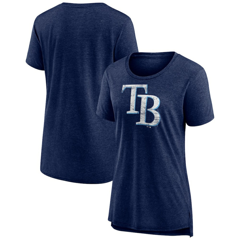 Tampa Bay Rays Women's Weathered Official Logo Tri-Blend T-Shirt | MLB Online