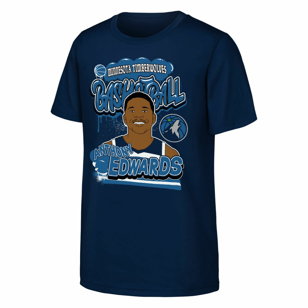 Anthony Edwards Minnesota Timberwolves Outerstuff Youth Baller T-Shirt New