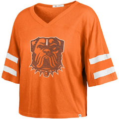 Cleveland Browns 47 brand '47 Women's Premier Scout Cropped V-Neck T-Shirt