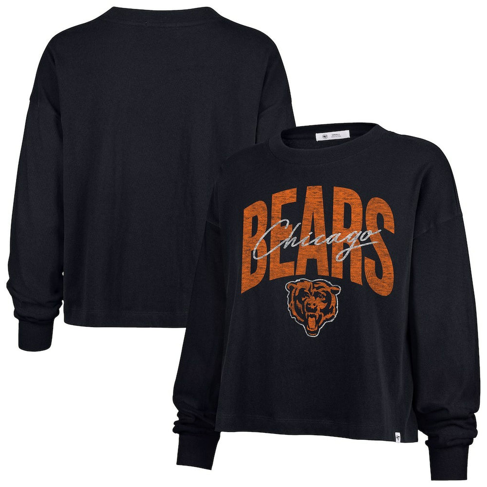 Chicago Bears 47 brand '47 Women's Muse Sydney Long Sleeve Cropped T-Shirt