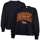 Denver Broncos 47 brand '47 Women's Muse Sydney Long Sleeve Cropped T-Shirt
