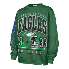 Philadelphia Eagles 47 brand '47 Women's Go Big Oversized Pullover Sweatshirt