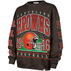 Cleveland Browns 47 brand '47 Women's Go Big Oversized Pullover Sweatshirt