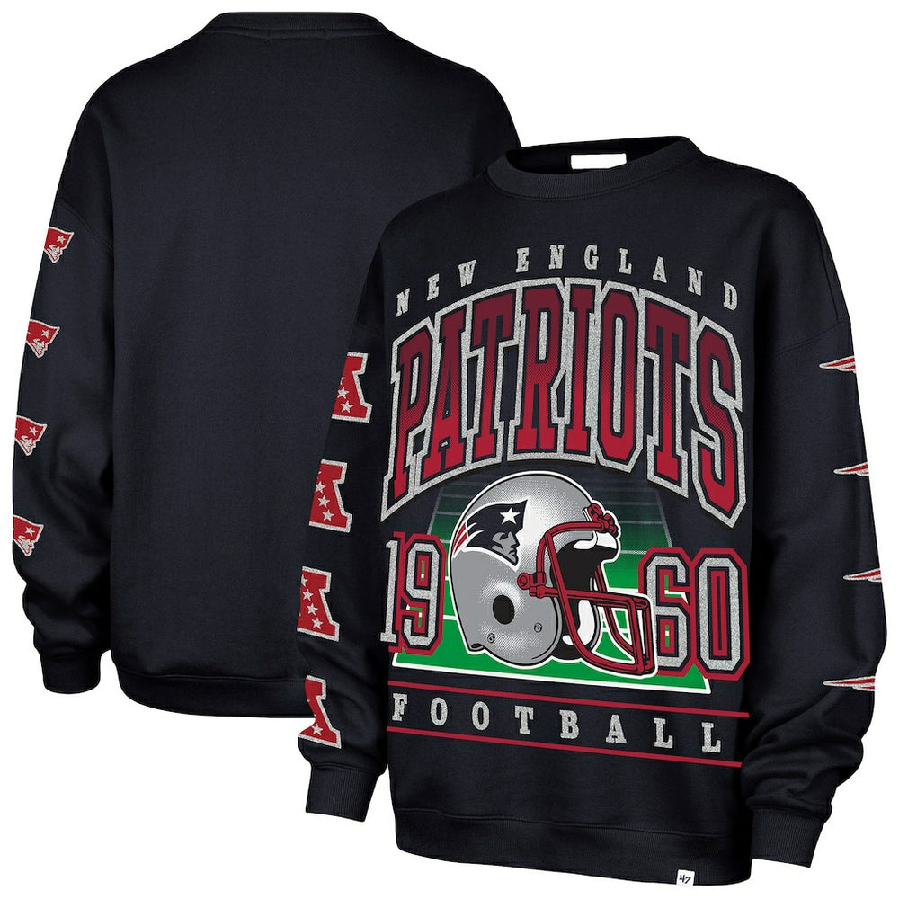 New England Patriots 47 brand '47 Women's Go Big Oversized Pullover Sweatshirt