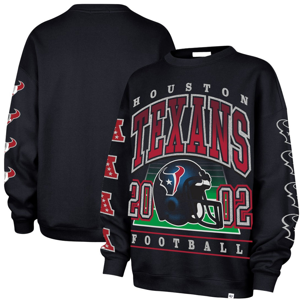 Houston Texans 47 brand '47 Women's Go Big Oversized Pullover Sweatshirt