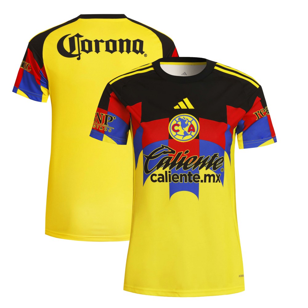 Club America Women's 2025/26 Home Replica Jersey Yellow - Adidas