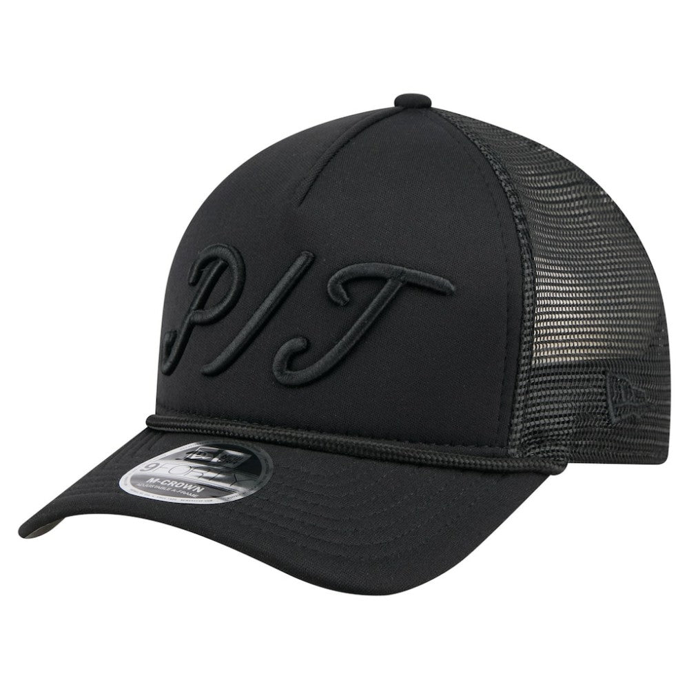 Pittsburgh Pirates New Era City Initial 9FORTY A-Frame M-Crown Adjustable Trucker Hat | MLB On Sale