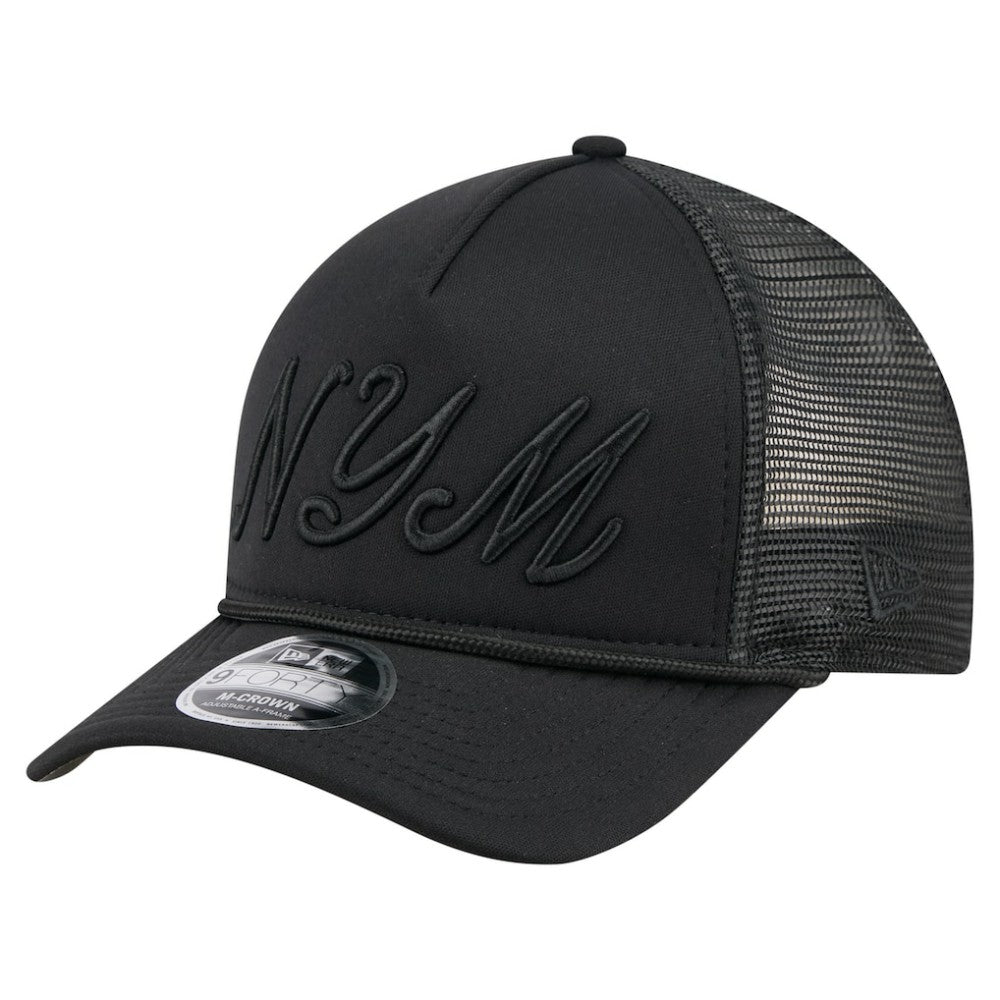 New York Mets New Era City Initial 9FORTY A-Frame M-Crown Adjustable Trucker Hat | MLB New