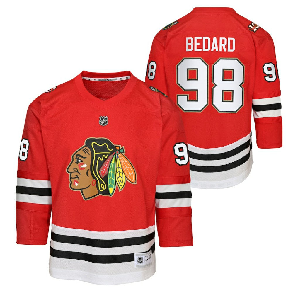 Connor Bedard Chicago Blackhawks Youth Home Centennial Premier Jersey Red