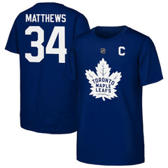 Auston Matthews Toronto Maple Leafs Outerstuff Youth Player Name & Number T-Shirt Outlet