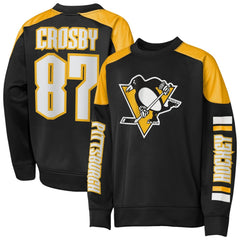 Sidney Crosby Pittsburgh Penguins Outerstuff Youth Best Defense Name & Number Crewneck Sweatshirt On Sale
