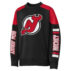 Jack Hughes New Jersey Devils Outerstuff Youth Best Defense Name & Number Crewneck Sweatshirt Online
