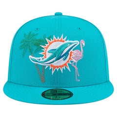 Miami Dolphins New Era State Stitch 59FIFTY Fitted Hat