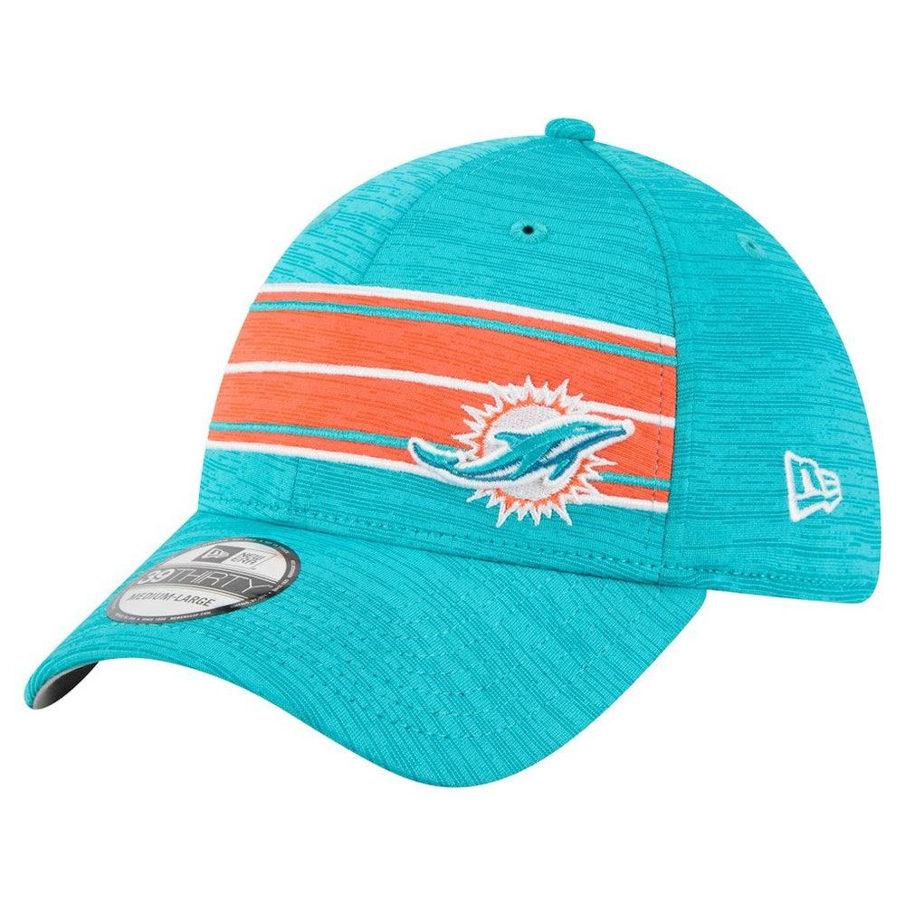 Miami Dolphins New Era Stripes 39THIRTY Flex Hat