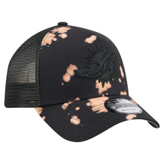 Miami Dolphins New Era Bleached 9FORTY A-Frame Adjustable Hat