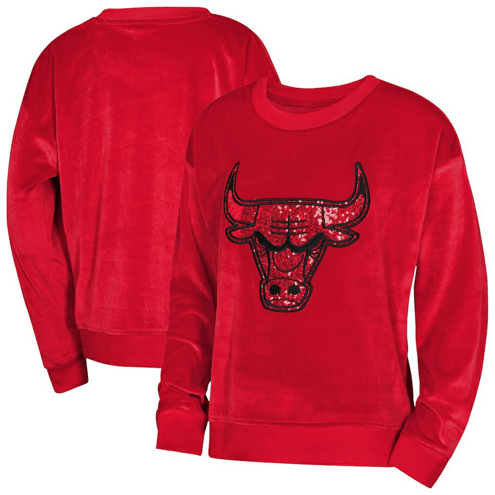 Chicago Bulls Outerstuff Youth Girls Step Back Sweatshirt Discount