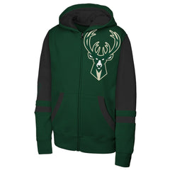 Milwaukee Bucks Outerstuff Youth Straight to the League Full-Zip Hoodie Online