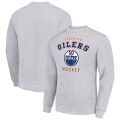 Edmonton Oilers Men's Starter Team Logo Fleece Pullover Sweatshirt On Sale