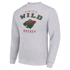 Minnesota Wild Men's Starter Team Logo Fleece Pullover Sweatshirt Outlet