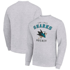 San Jose Sharks Men's Starter Team Logo Fleece Pullover Sweatshirt Sale